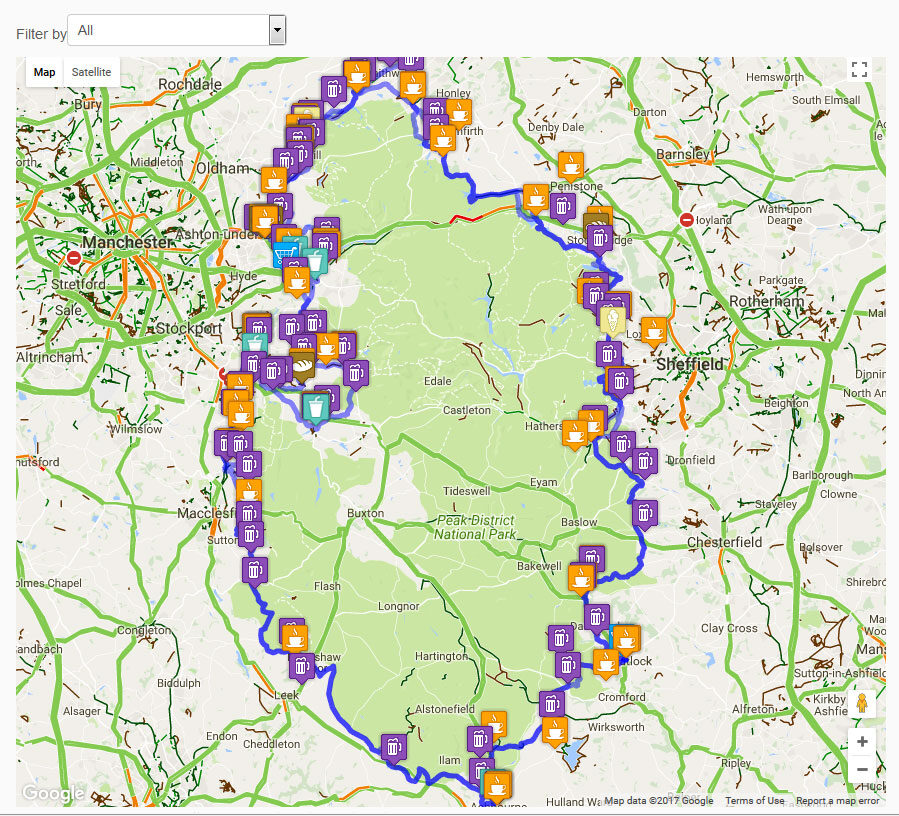 Peak district 2025 cycle routes